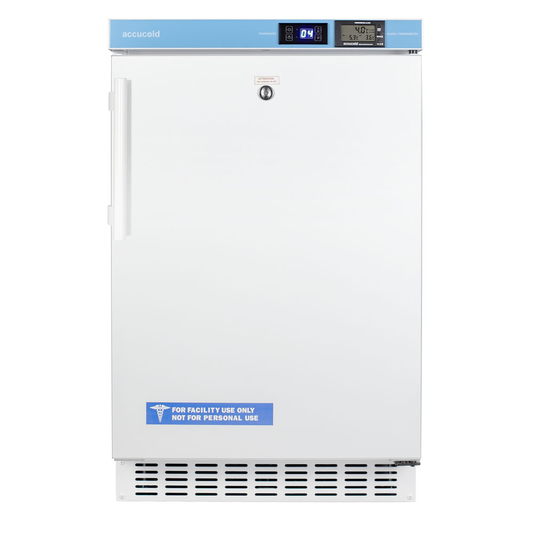 Summit ACR45L 19 1/2" Solid Door Undercounter Refrigerator