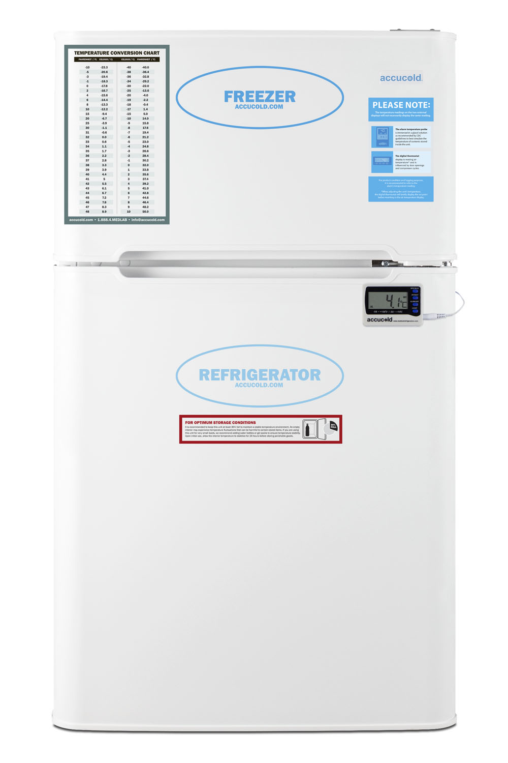 Summit AGP34RFADA 19" Solid Door Undercounter Refrigerator