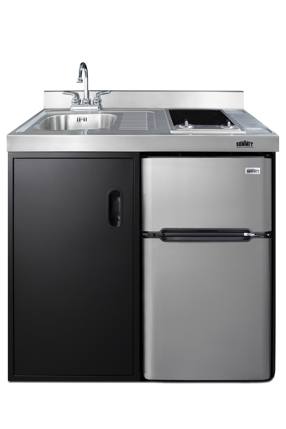 Summit C39ELGLASSBK 39" Kitchenette