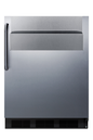 Summit FF7BKSSTBSR 23 5/8" Solid Door Undercounter Refrigerator