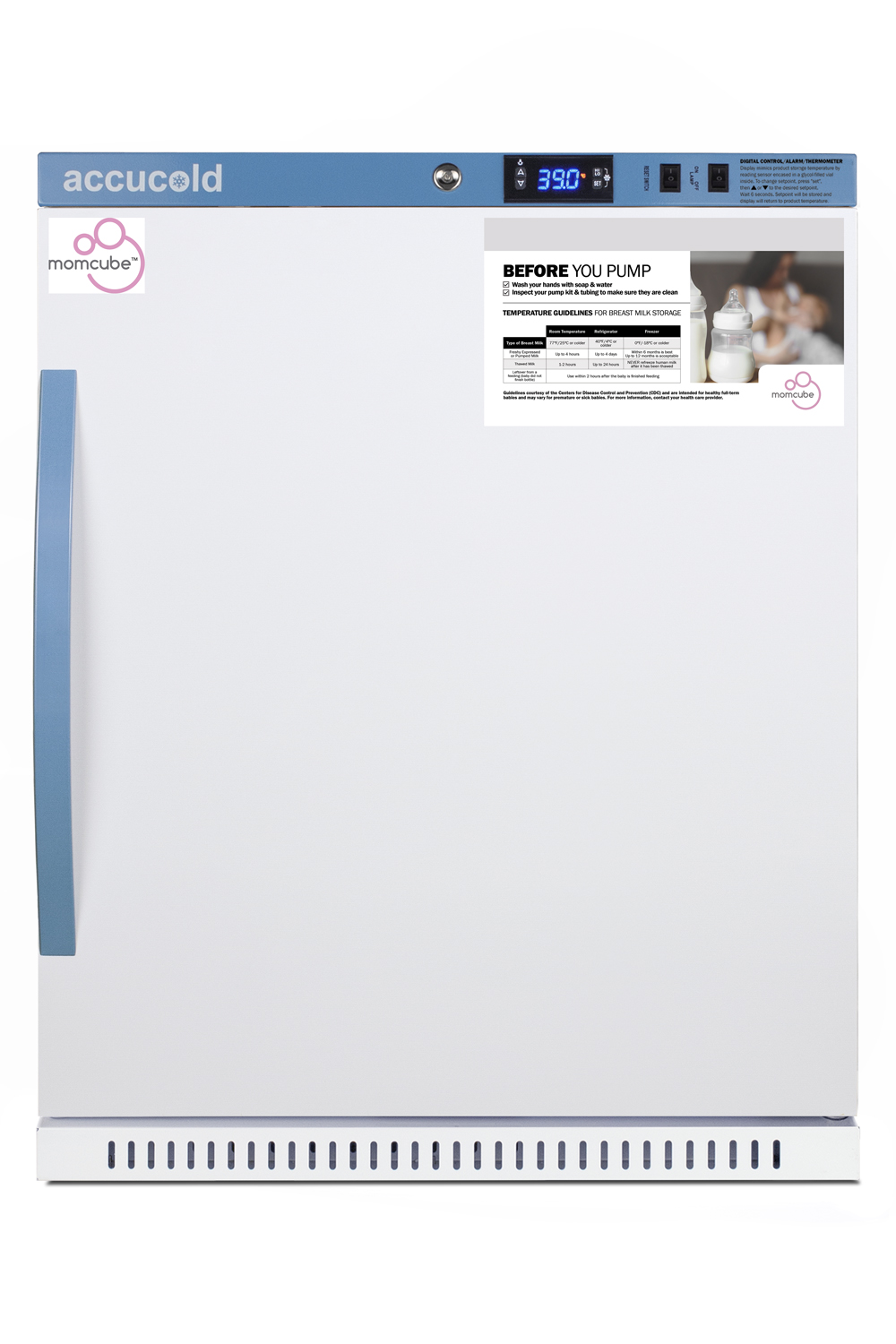Summit MLRS62BIADAMCLK 23 3/8" Solid Door Undercounter Refrigerator