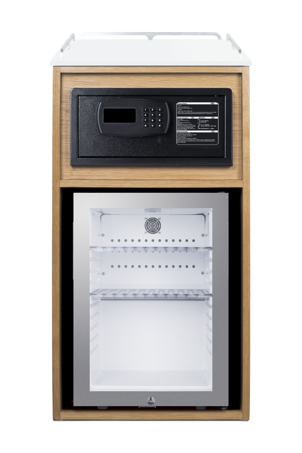 Summit QCSSF2OAK 20 1/2" Solid Door Undercounter Refrigerator
