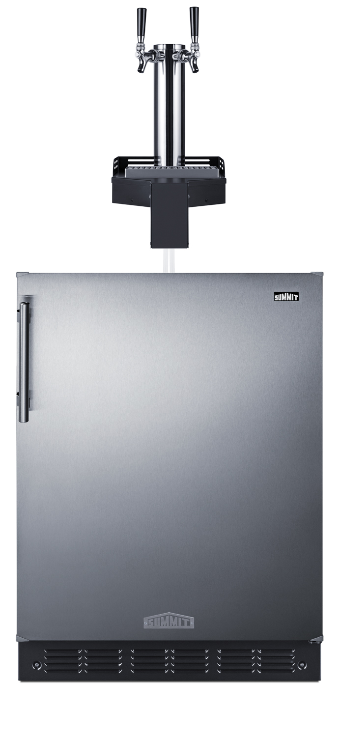 Summit SBC7BRSFLTWADA 23 5/8" Draft Beer Cooler