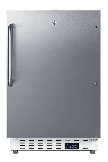 Summit SCF505SSTBADA 19 3/4" Solid Door Undercounter Freezer