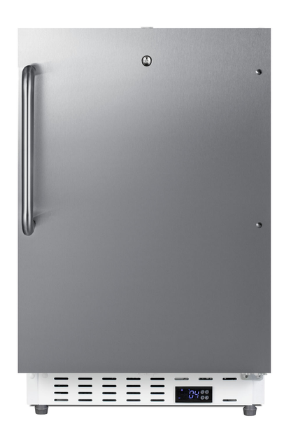 Summit SCR504SSTBADA 20 1/4" Solid Door Undercounter Refrigerator