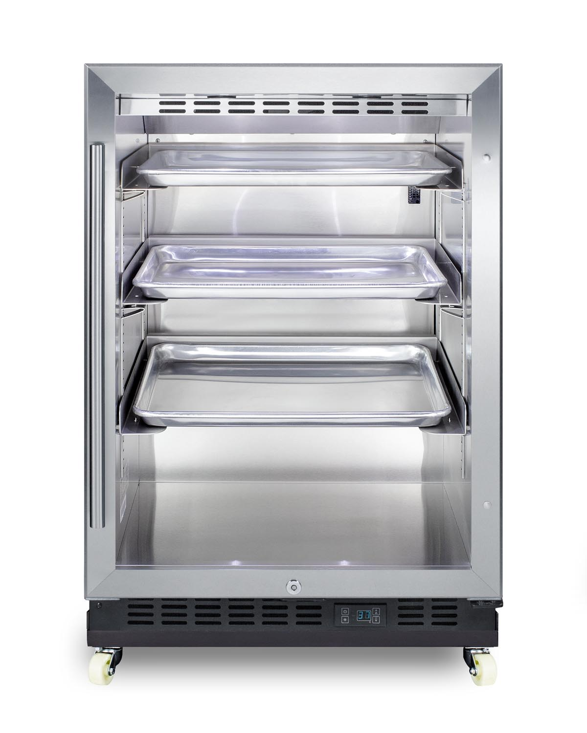 Summit SCR610BLRI 23 5/8" Solid Door Undercounter Refrigerator