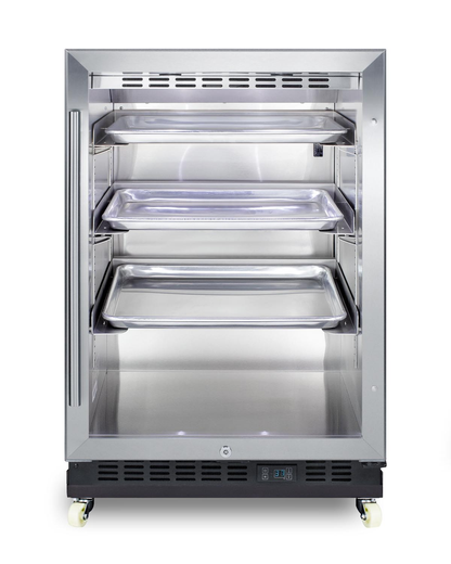 Summit SCR610BLRI 23 5/8" Solid Door Undercounter Refrigerator