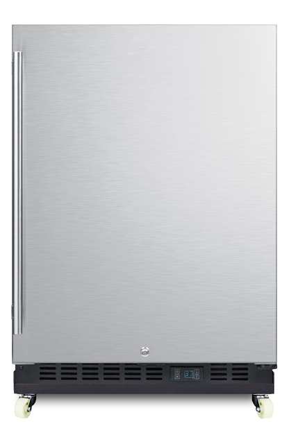 Summit SCR610BLSDRI 23 5/8" Solid Door Undercounter Refrigerator