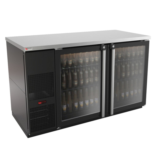 Micro Matic MBB58G-E 59 1/2" Glass Door Back Bar Cooler