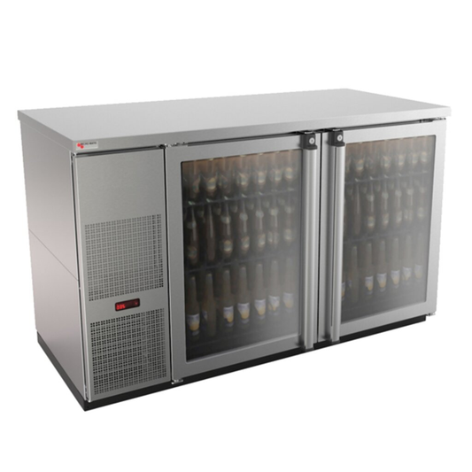 Micro Matic MBB58GS-E 59 1/2" Glass Door Back Bar Cooler