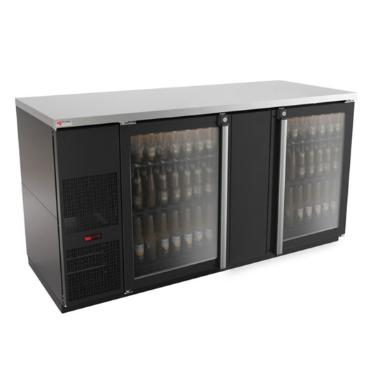 Micro Matic MBB68G-E 69 1/2" Glass Door Back Bar Cooler
