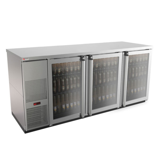 Micro Matic MBB78GS-E 80" Glass Door Back Bar Cooler