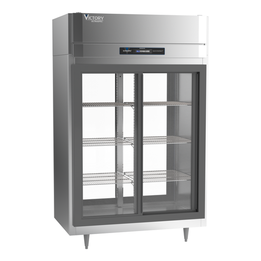 Victory DRS-2D-S1-PT-LD-HC 52 1/8" Solid & Glass Door Pass-Thru Refrigerator