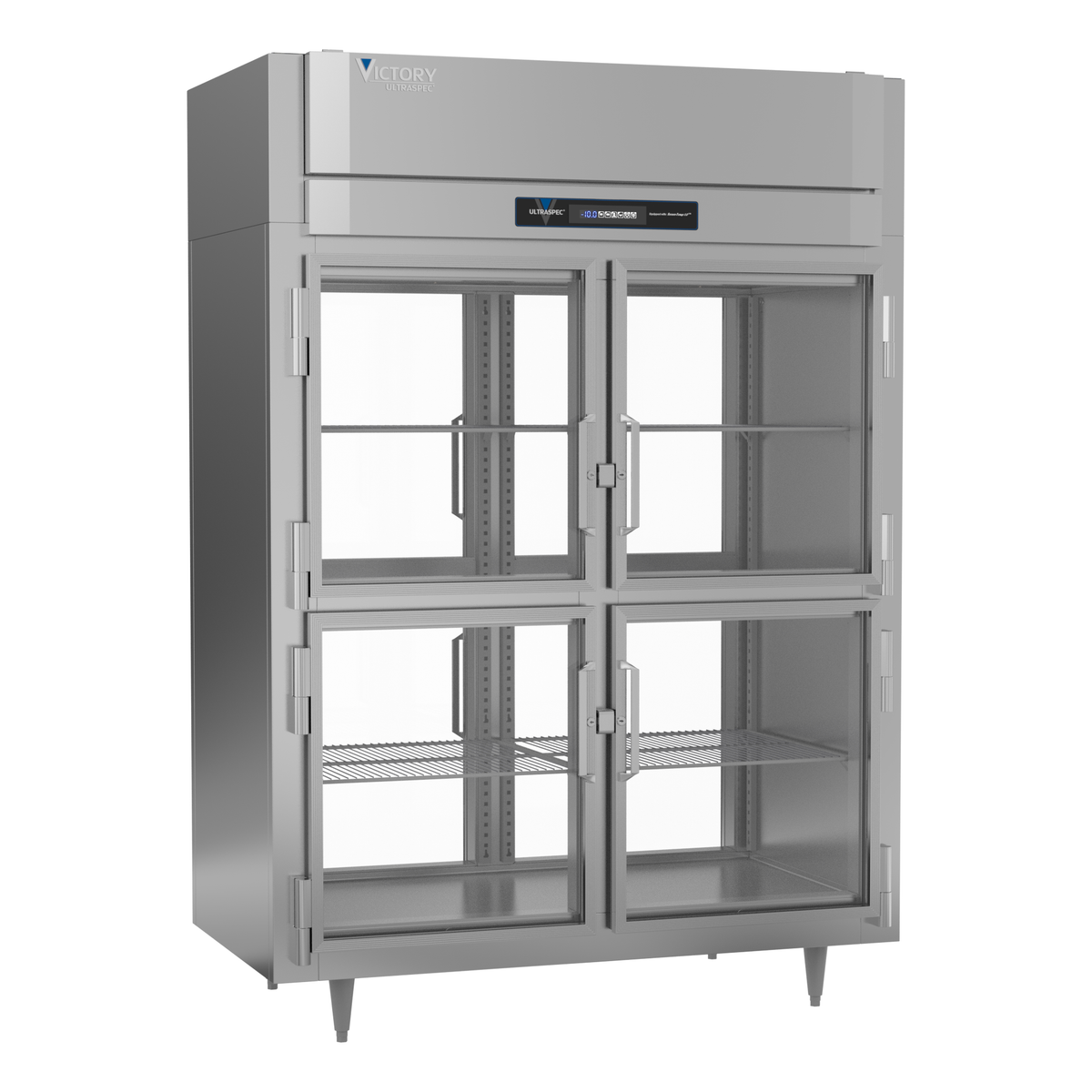 Victory FSA-2D-S1-EW-PT-HG-HC 58 3/8" Solid Door Pass-Thru Freezer