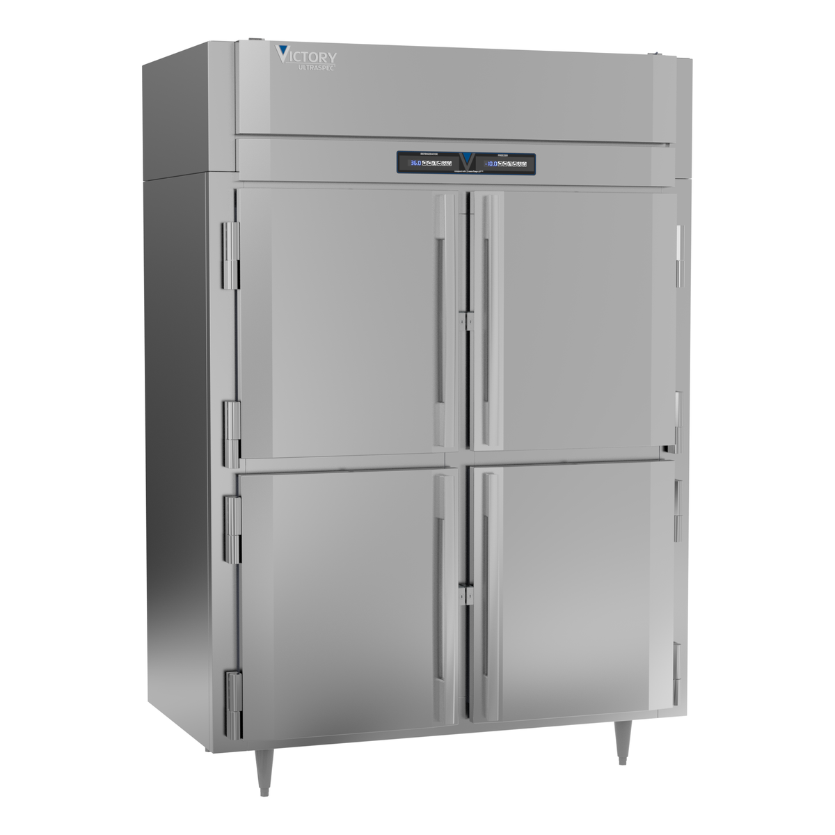Victory RFS-2D-S1-EW-HD-HC 58 3/8" Solid Door Reach-In Refrigerator Freezer