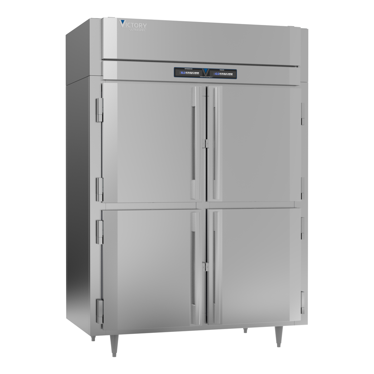 Victory RFSA-2D-S1-EW-PT-HD-HC 58 3/8" Solid Door Reach-In Refrigerator Freezer