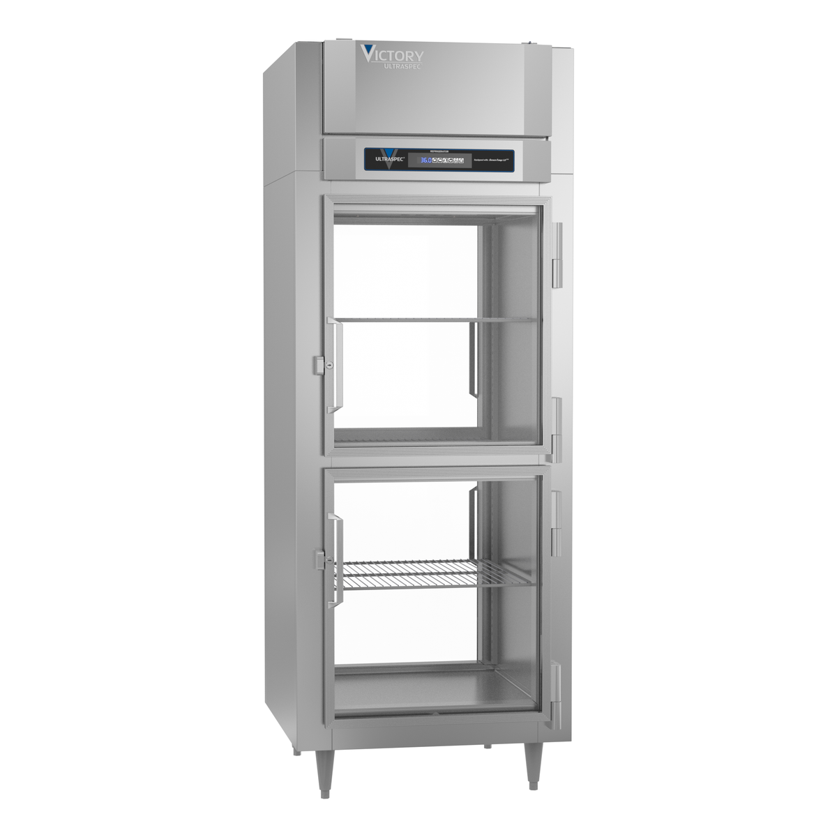 Victory RS-1D-S1-EW-PT-HG-HC 34 1/4" Solid & Glass Door Pass-Thru Refrigerator