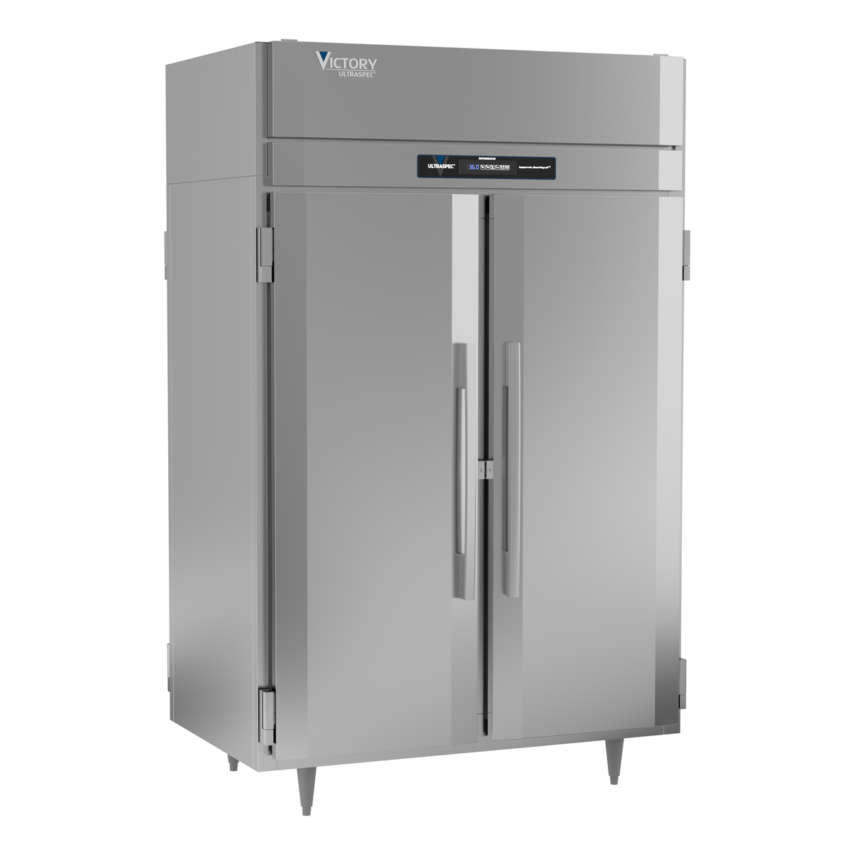 Victory RS-2D-S1-PT-HC 52 1/8" Solid & Glass Door Pass-Thru Refrigerator