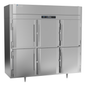 Victory RSA-3D-S1-EW-PT-HD-HC 85 1/2" Solid & Glass Door Pass-Thru Refrigerator