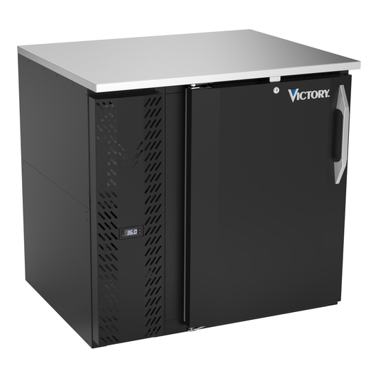 Victory VBB36HC-B 36" Solid Door Back Bar Cooler