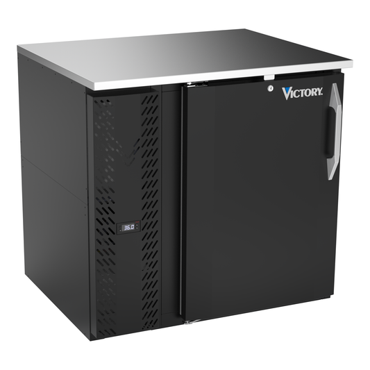 Victory VBB36HC-F-B 36" Solid Door Back Bar Cooler