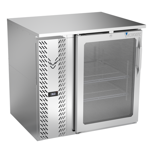 Victory VBB36HC-FG-S 36" Solid Door Back Bar Cooler