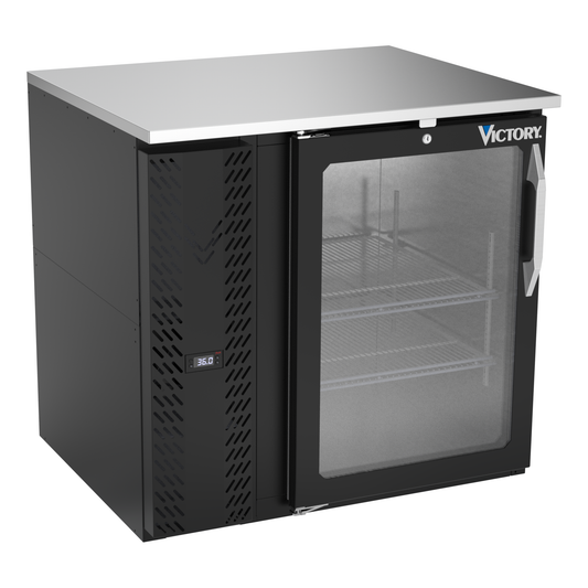 Victory VBB36HC-G-B 36" Solid Door Back Bar Cooler
