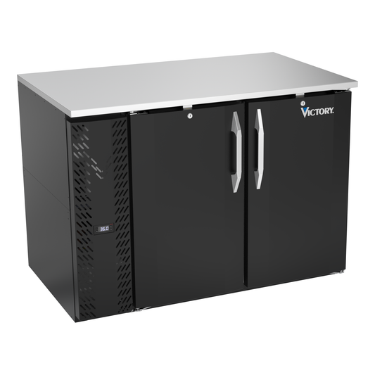 Victory VBB48HC-F-B 48" Solid Door Back Bar Cooler