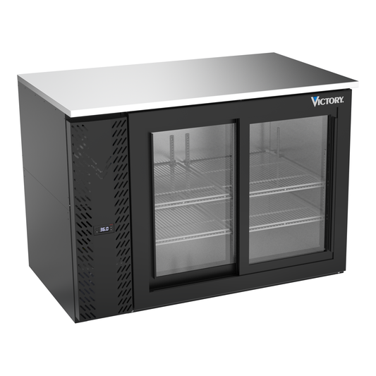 Victory VBB48HC-F-GS-B 48" Solid Door Back Bar Cooler