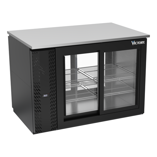 Victory VBB48HC-F-GS-PT-B 48" Solid Door Back Bar Cooler
