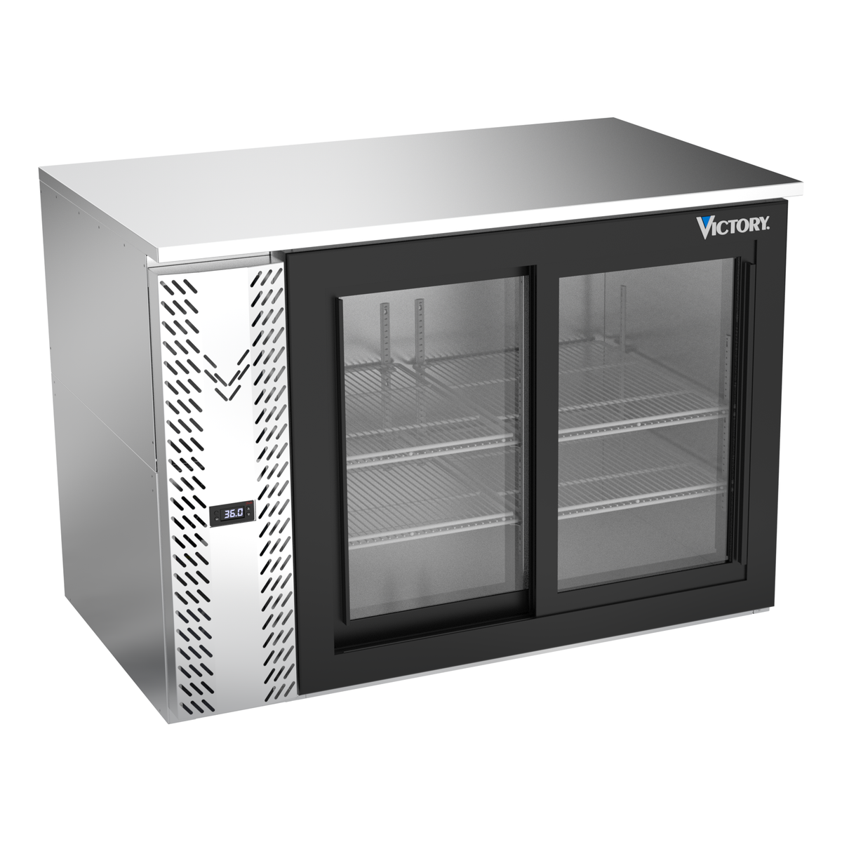 Victory VBB48HC-F-GS-S 48" Solid Door Back Bar Cooler