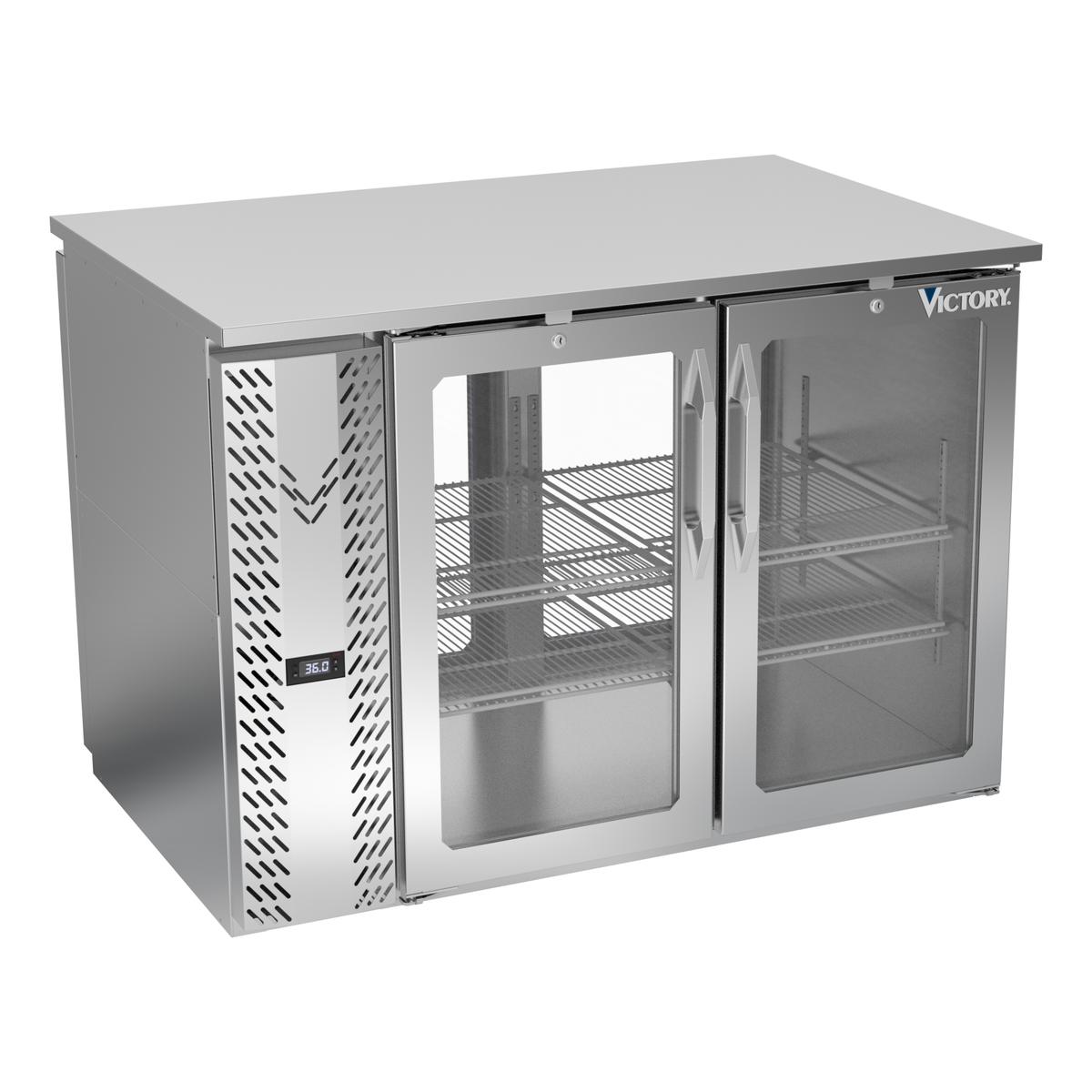 Victory VBB48HC-FG-PT-S 48" Solid Door Back Bar Cooler