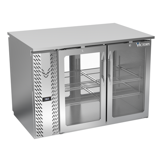 Victory VBB48HC-FG-PT-S 48" Solid Door Back Bar Cooler