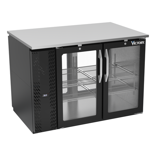 Victory VBB48HC-G-PT-B 48" Solid Door Back Bar Cooler