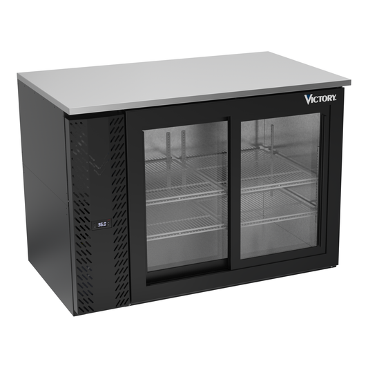 Victory VBB48HC-GS-B 48" Solid Door Back Bar Cooler
