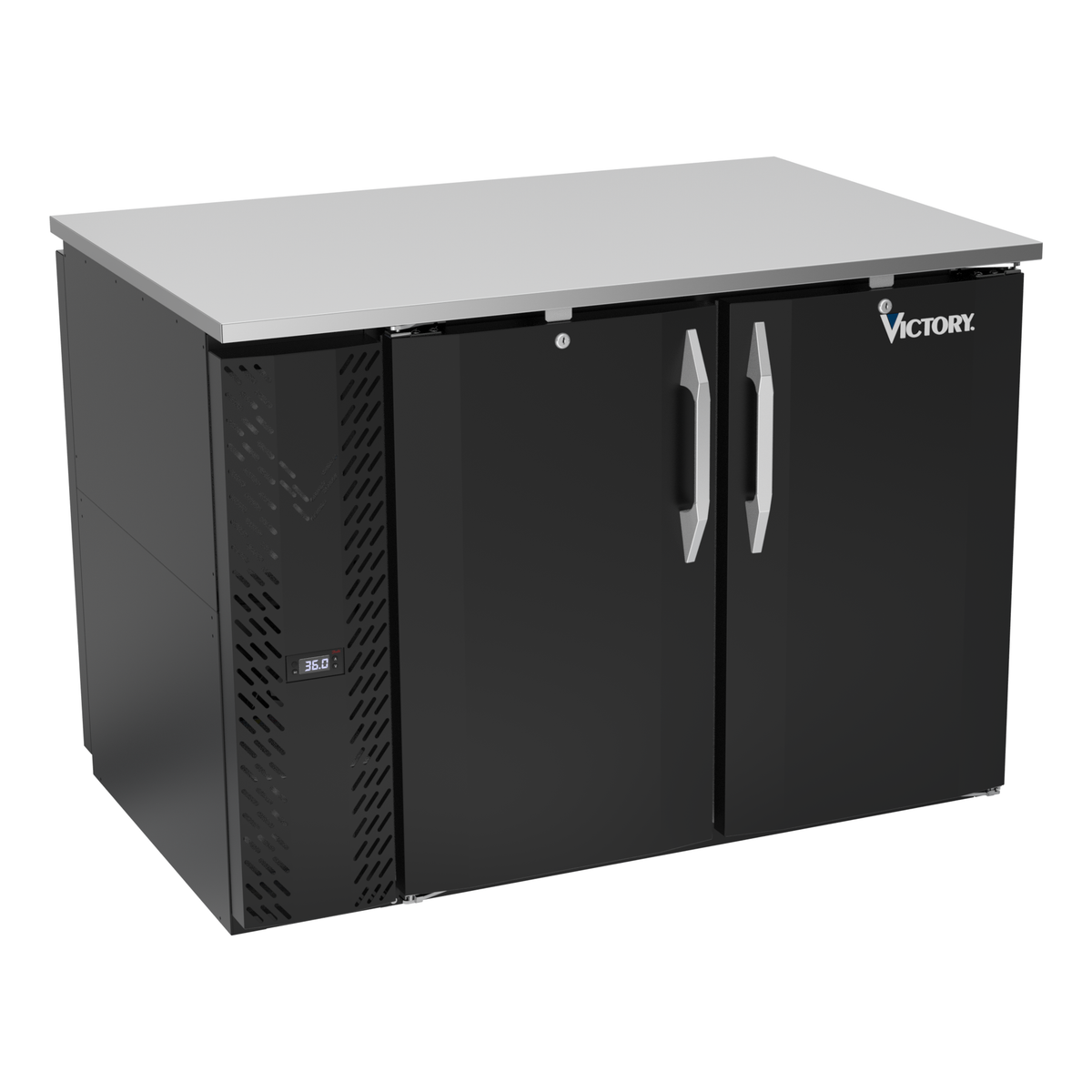 Victory VBB48HC-PT-B 48" Solid Door Back Bar Cooler