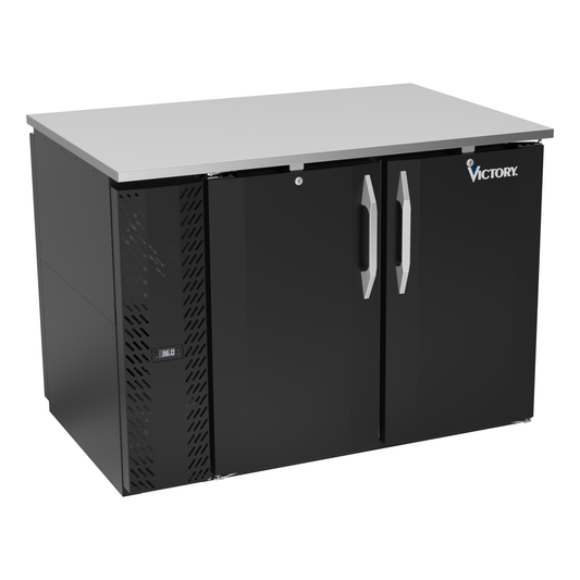 Victory VBB48HC-PT-B 48" Solid Door Back Bar Cooler