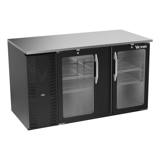 Victory VBB58HC-G-B 58" Solid Door Back Bar Cooler