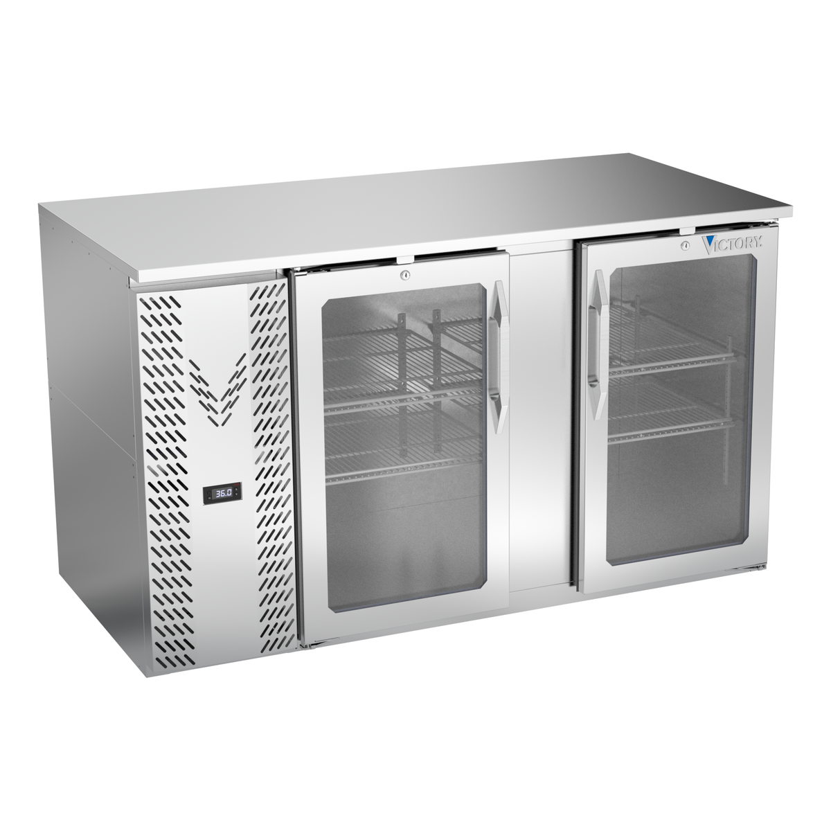Victory VBB58HC-G-S 58" Solid Door Back Bar Cooler