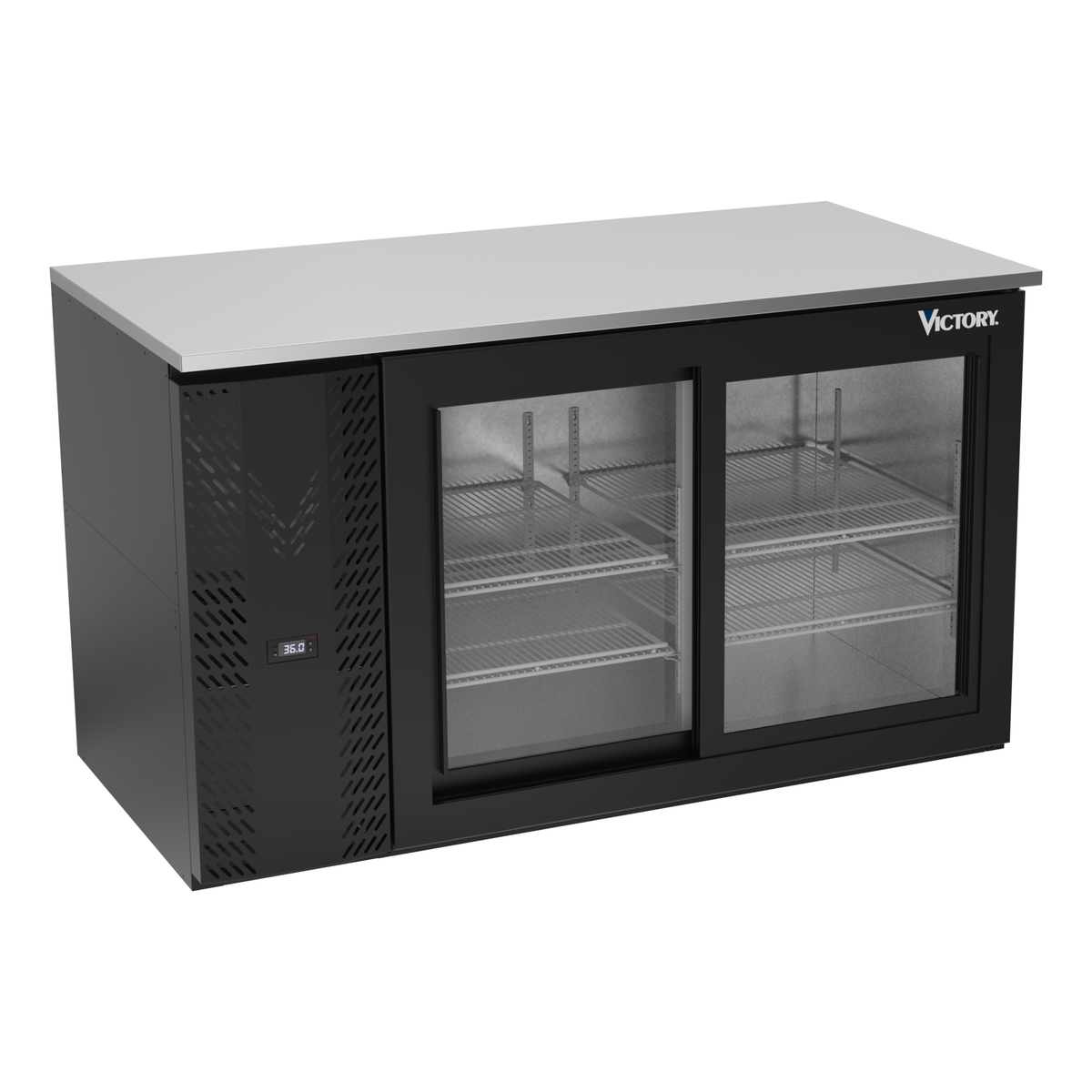 Victory VBB58HC-GS-B 58" Solid Door Back Bar Cooler