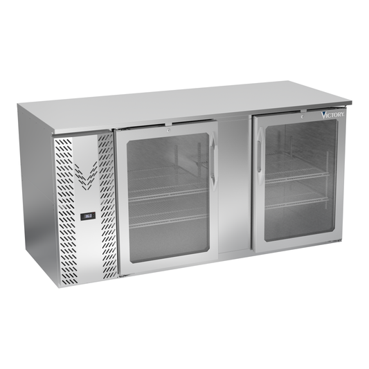 Victory VBB68HC-FG-S 68" Solid Door Back Bar Cooler