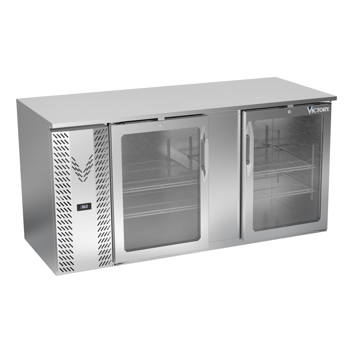 Victory VBB68HC-G-S 68" Solid Door Back Bar Cooler