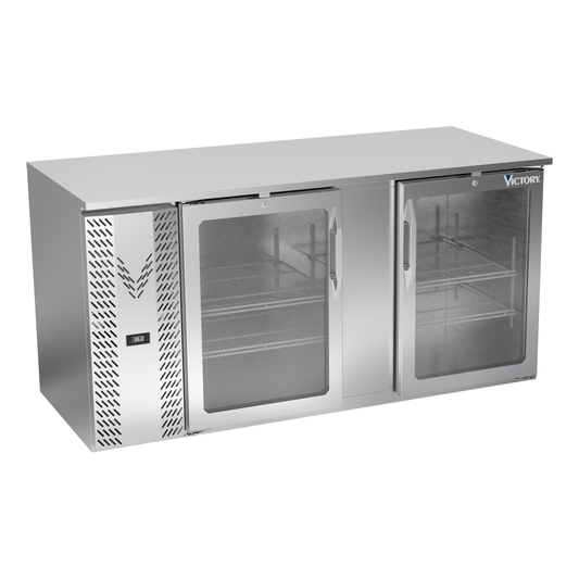 Victory VBB68HC-G-S 68" Solid Door Back Bar Cooler