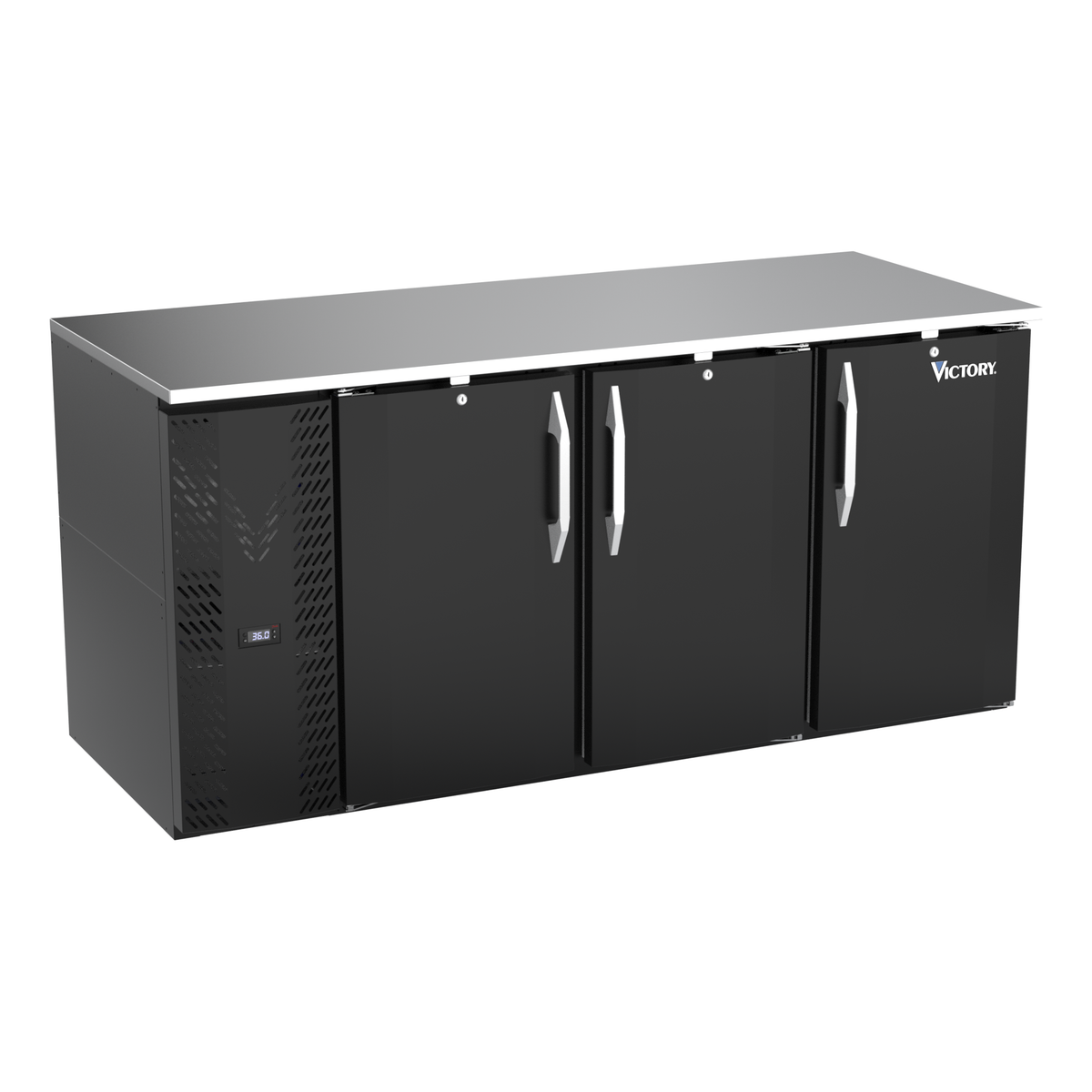 Victory VBB72HC-B 72" Solid Door Back Bar Cooler