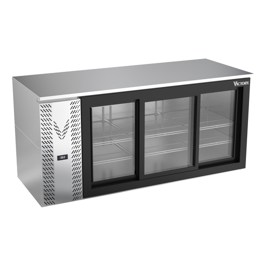 Victory VBB72HC-F-GS-S 72" Solid Door Back Bar Cooler