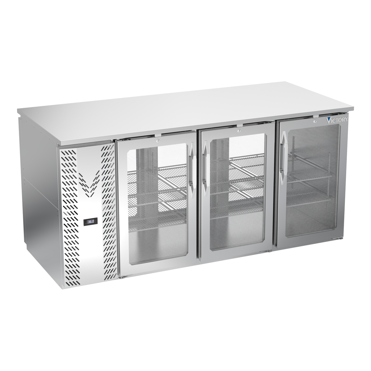 Victory VBB72HC-FG-PT-S 72" Solid Door Back Bar Cooler