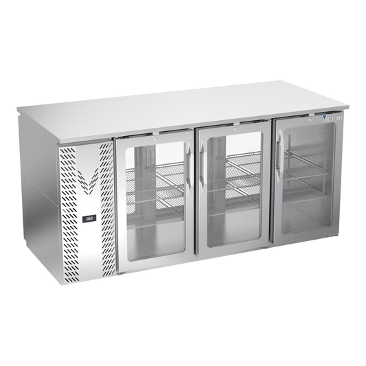 Victory VBB72HC-G-PT-S 72" Solid Door Back Bar Cooler