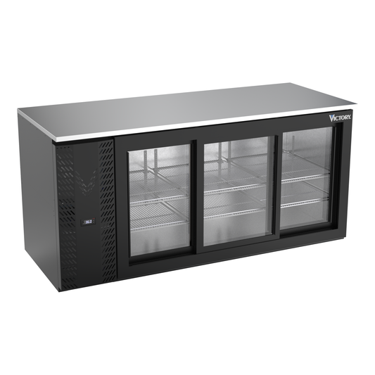Victory VBB72HC-GS-B 72" Solid Door Back Bar Cooler
