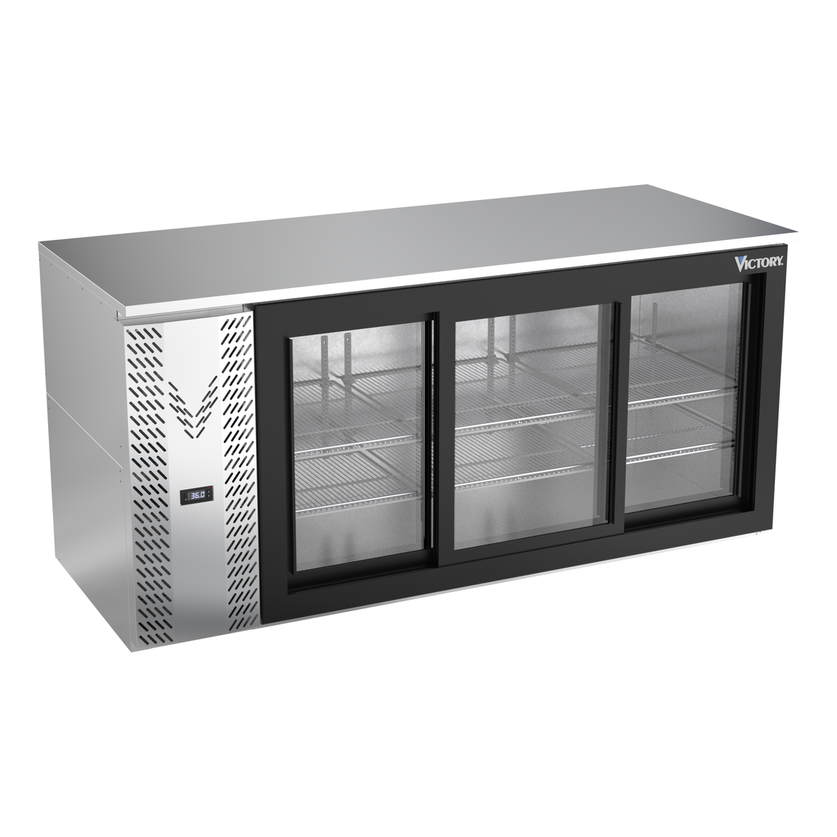 Victory VBB72HC-GS-S 72" Solid Door Back Bar Cooler