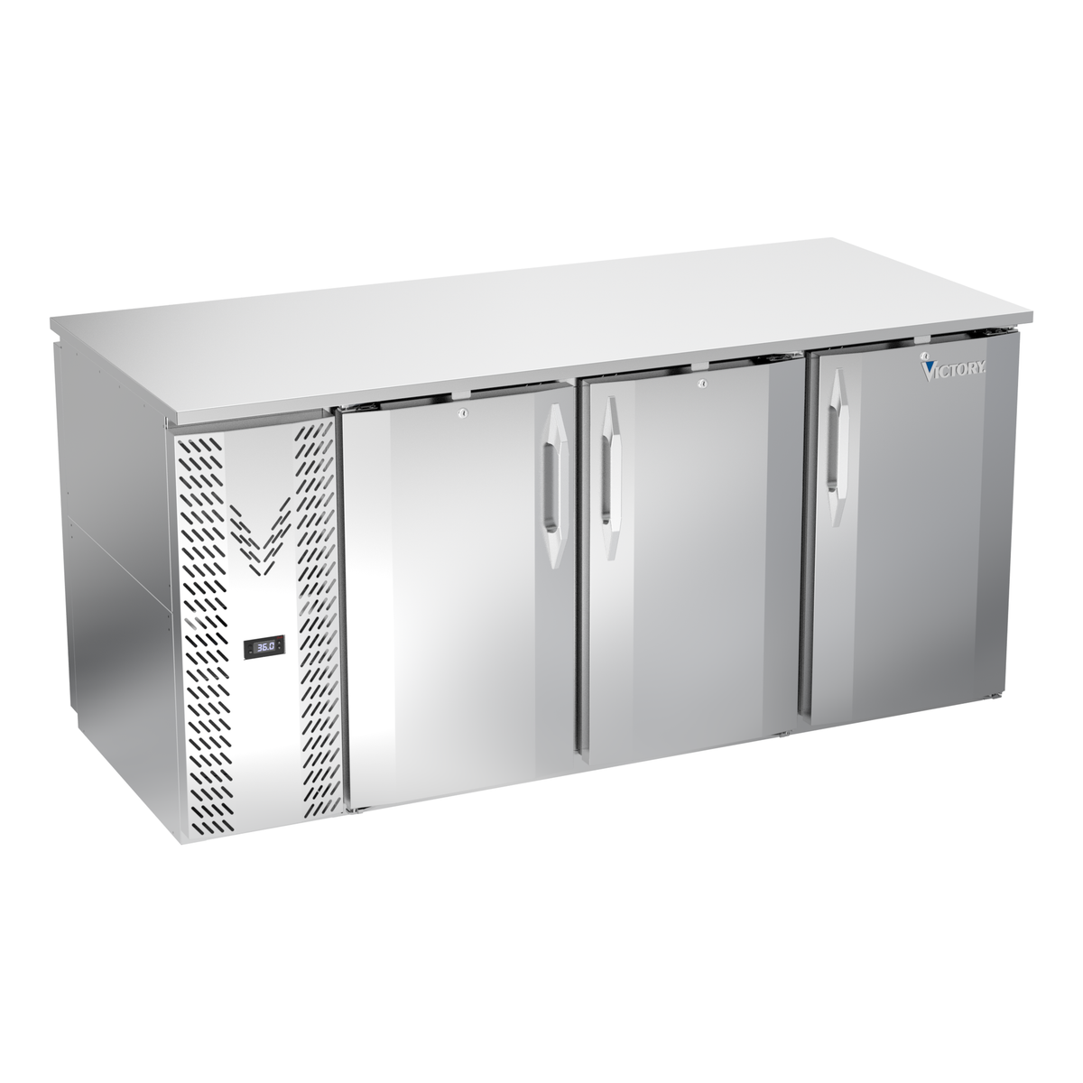 Victory VBB72HC-PT-S 72" Solid Door Back Bar Cooler